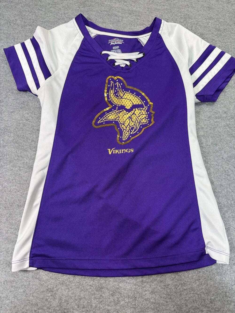 NFL Minnesota Vikings Ladies Majestic Purple & White Top Size S